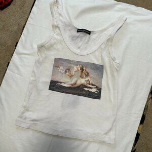 Cute Brandy Melville John Galt angel tank top O/S best fits small
